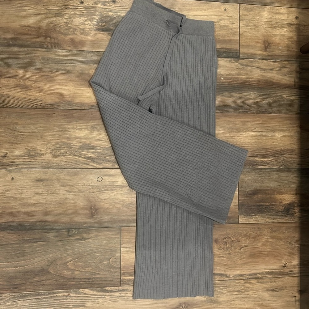 Grey straight legged sweatpants